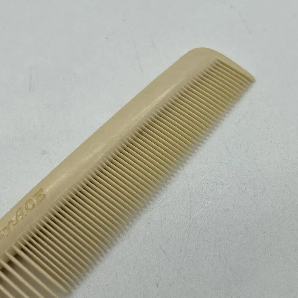 Vintage Lady Ace White Plastic Hair Comb 7